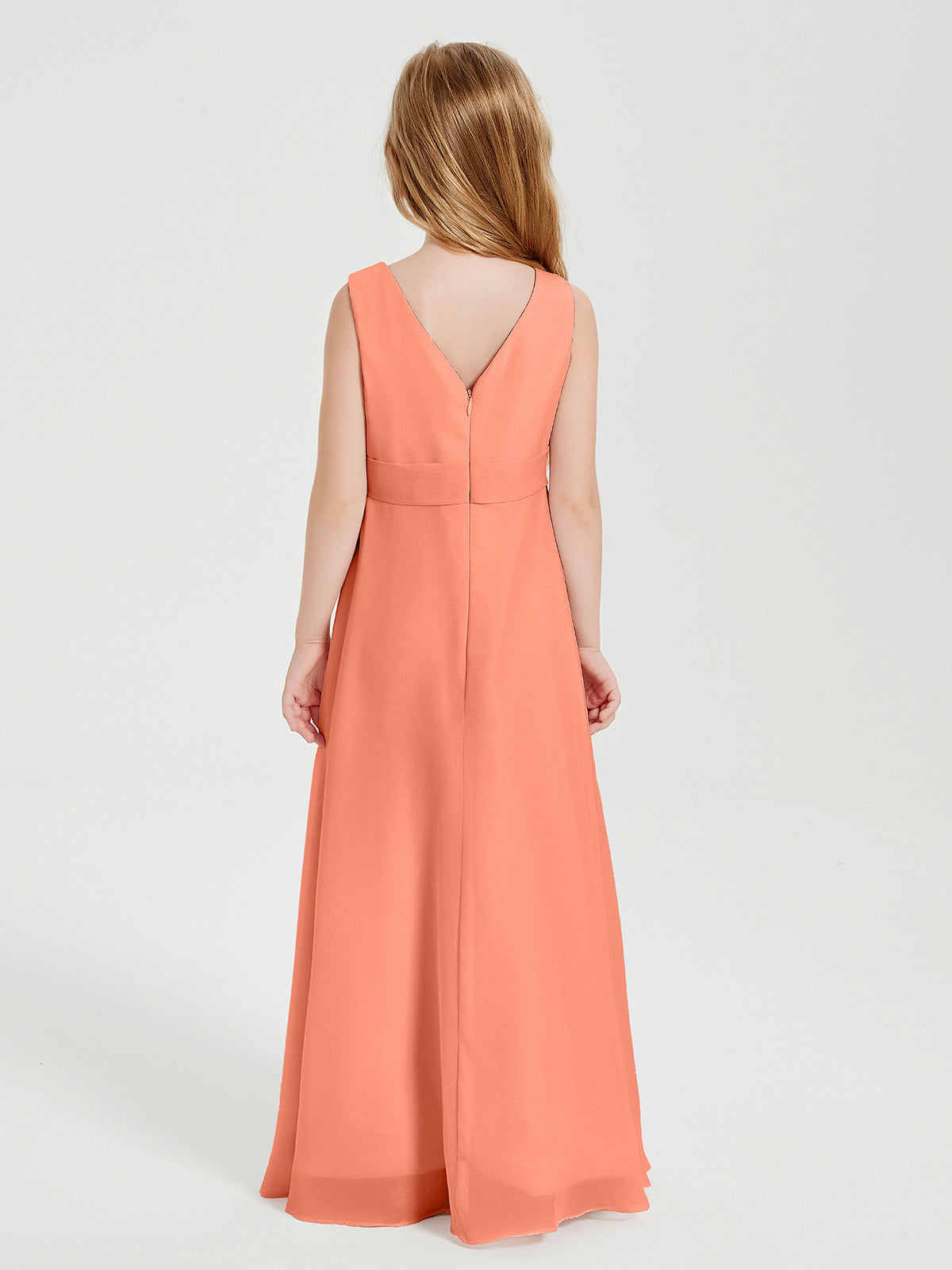 Boho Long Chiffon Bridesmaid Gown Sunset